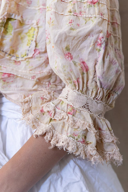 Top 1566 Crochet Yoke Keira Blouse