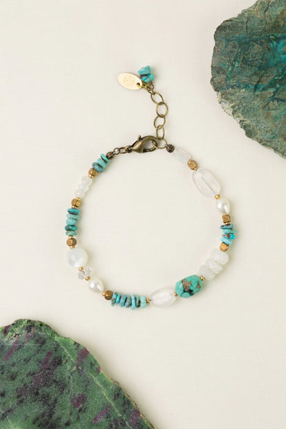 Transcend Pearl Moonstone Bracelet B009