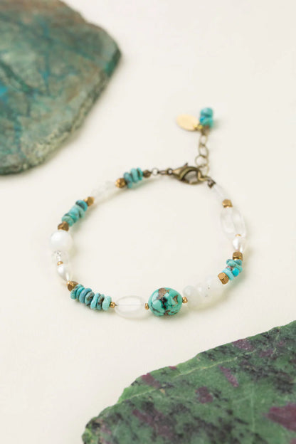 Transcend Pearl Moonstone Bracelet B009