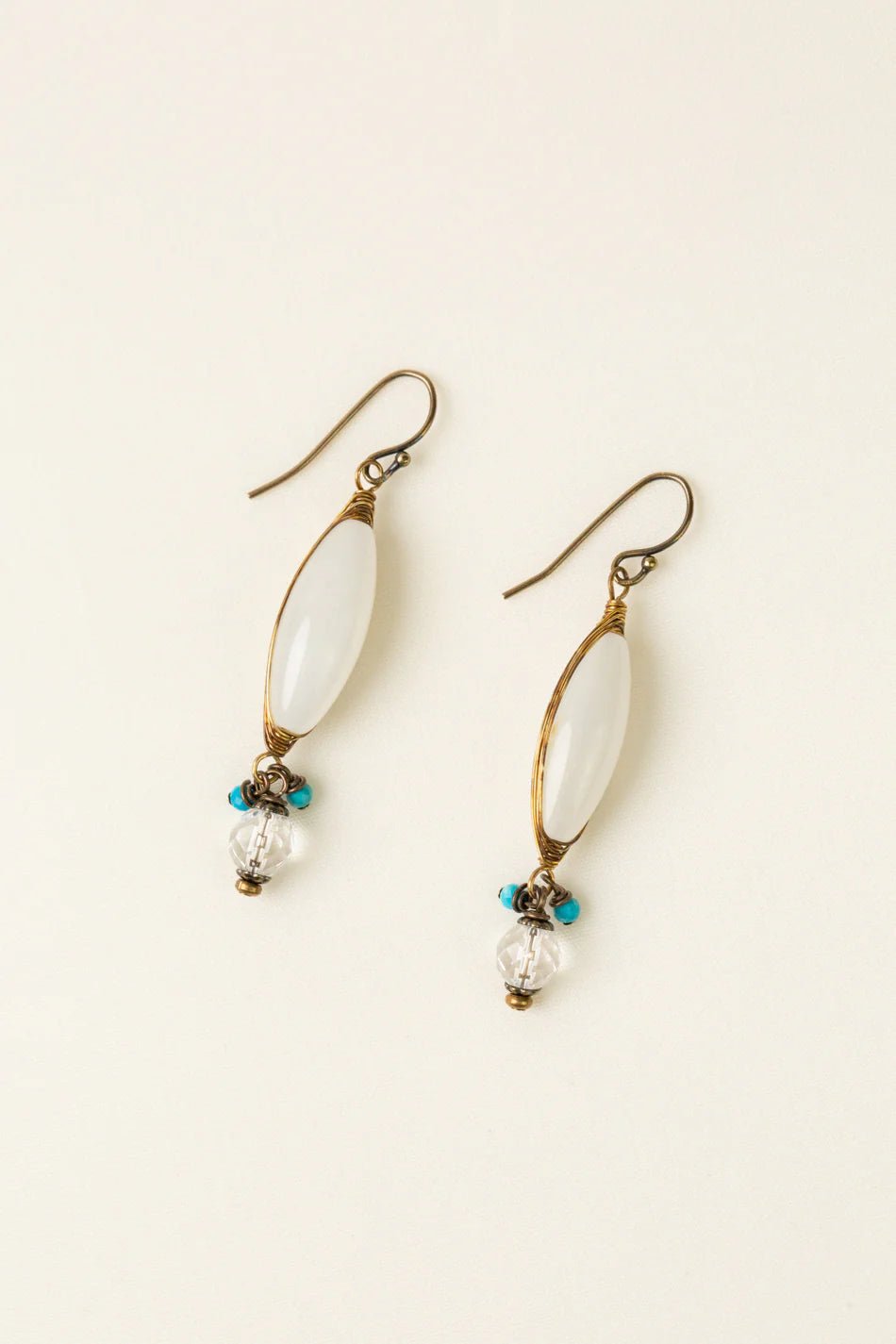 Transcend Moonstone Earrings E012 - Vintage Vault Boutique