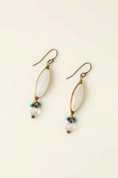 Transcend Moonstone Earrings E012 - Vintage Vault Boutique