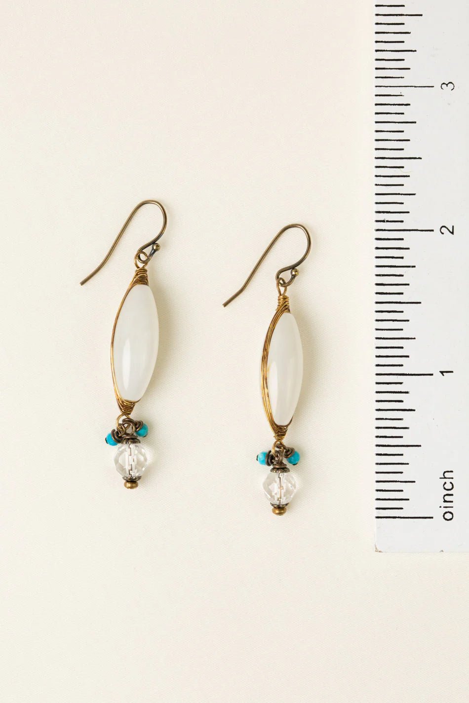 Transcend Moonstone Earrings E012 - Vintage Vault Boutique