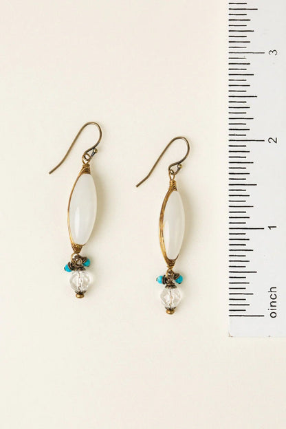 Transcend Moonstone Earrings E012 - Vintage Vault Boutique