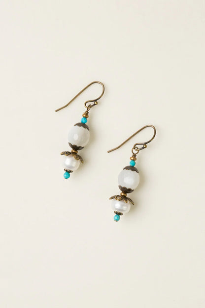 Transcend Moonstone Pearl Earrings E013