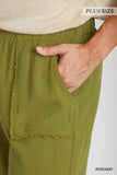TENT -Avocado Linen Blend Wide Leg Pants