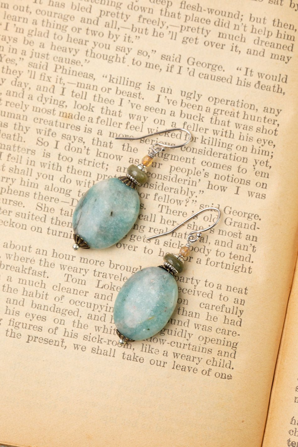 Wisdom Within Czech Glass Simple Earrings E016-3 - Vintage Vault Boutique