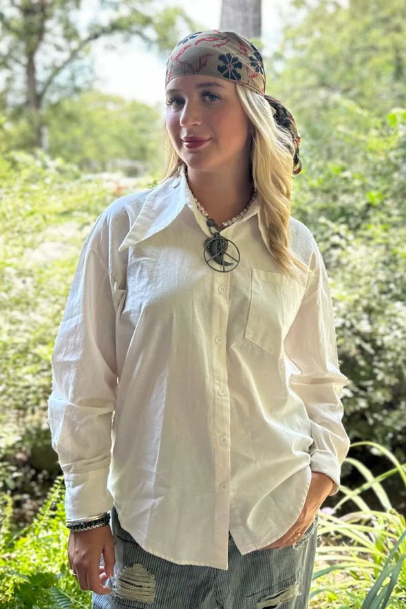 To The Point Shirt - Parchment - Vintage Vault Boutique