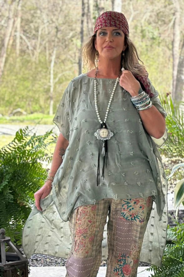 All In Time High-Lo Top - Olive - Vintage Vault Boutique