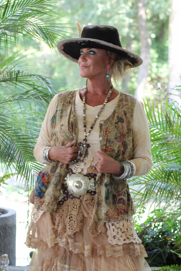 Enchanted Fields Vest - Olive