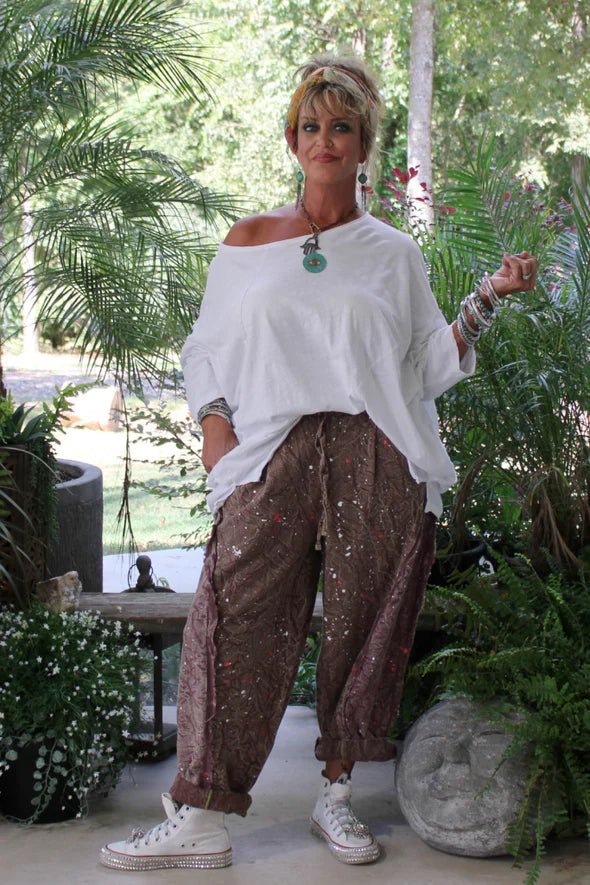 Taking Sides Pants - Sunset - Vintage Vault Boutique