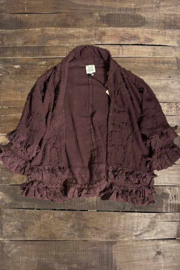 Whispering Hour Jacket in Eggplant