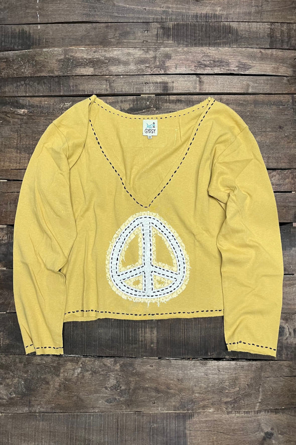 Live Light Top - Mustard Peace