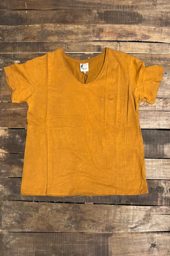 Moon Dance V-Neck Mustard