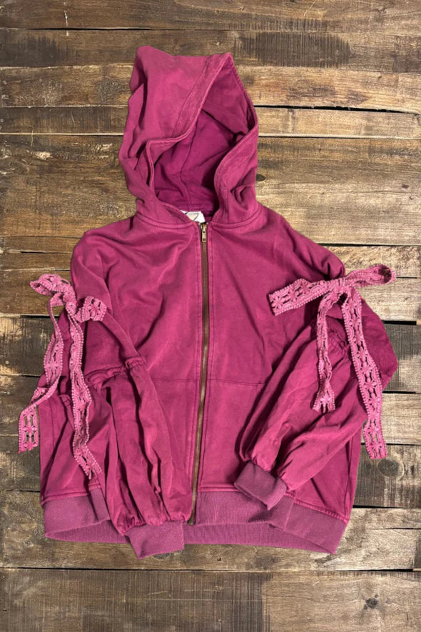 Tied About Jacket-Plum