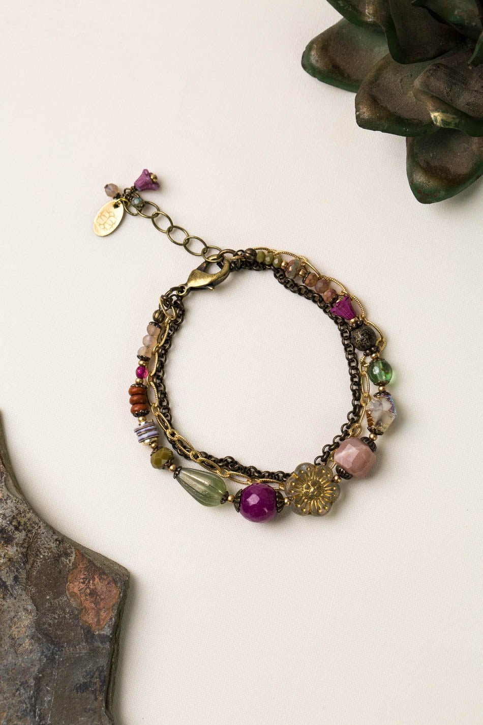 Wildflower Multistrand Bracelet 007B - Vintage Vault Boutique