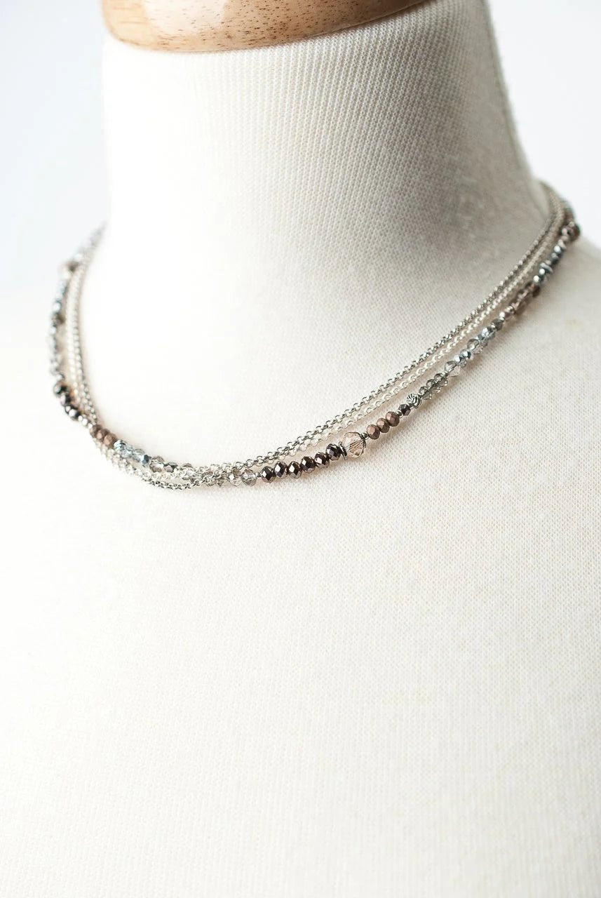 Windsor Castle Short Multistrand Necklace N052 - Vintage Vault Boutique