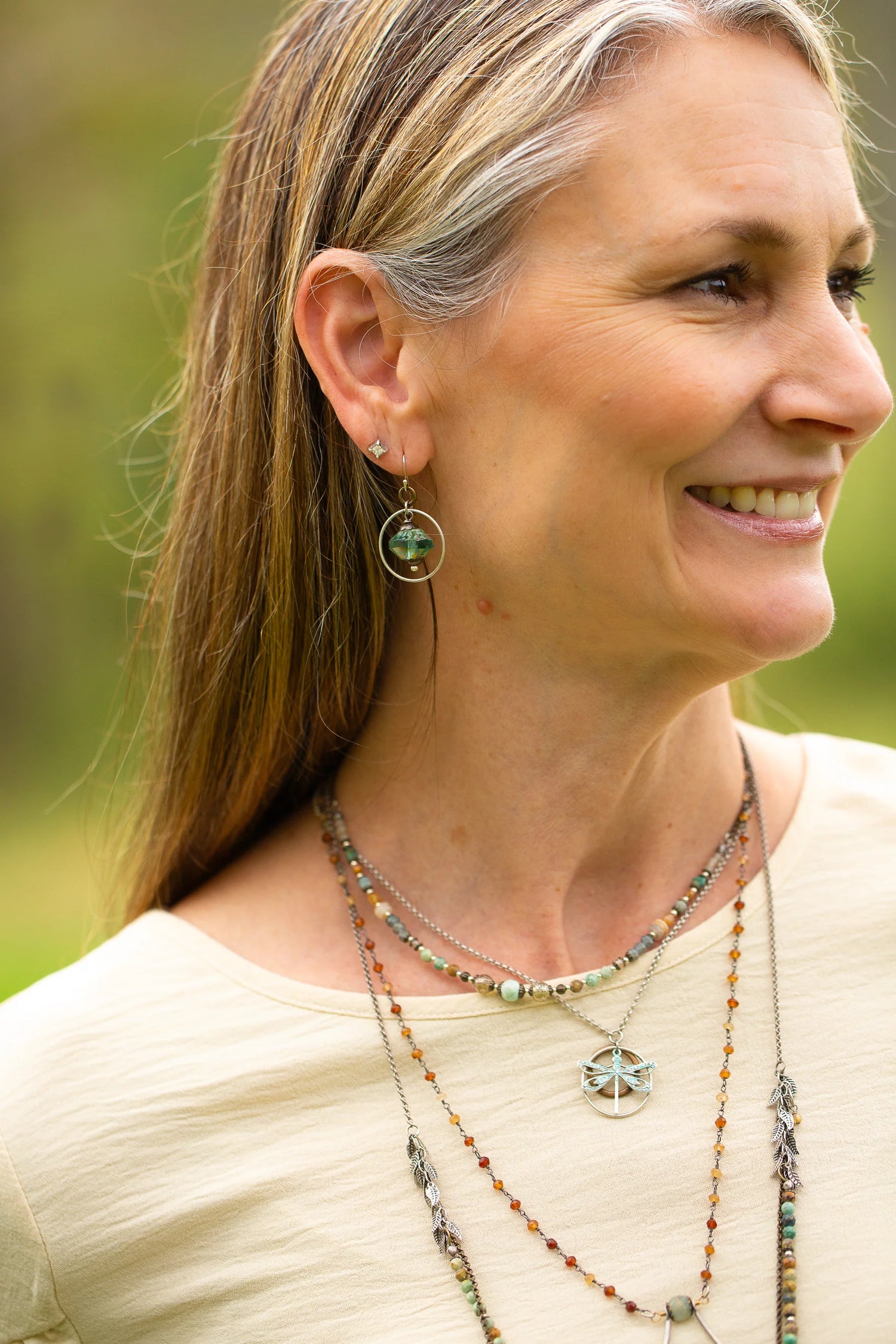 Wisdom Within Simple Dragonfly Necklace N004