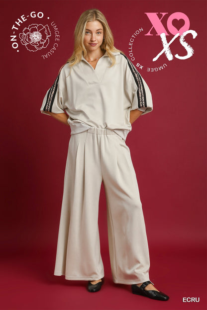 High Waist Pintuck Sweatpants