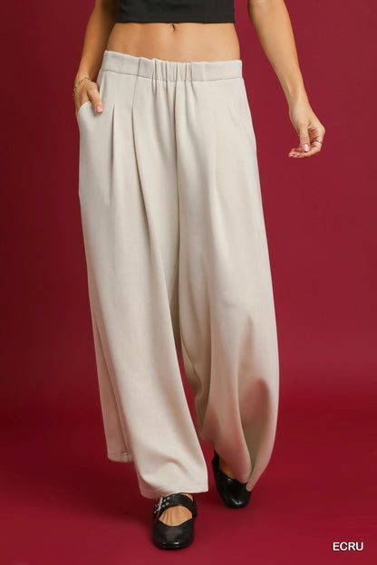 High Waist Pintuck Sweatpants