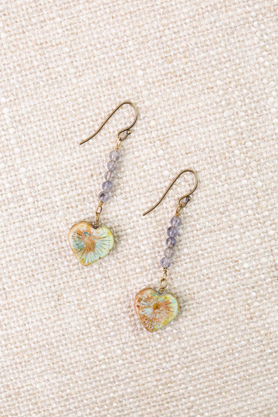 Folklore Tanzanite Simple Earrings E019 - Vintage Vault Boutique