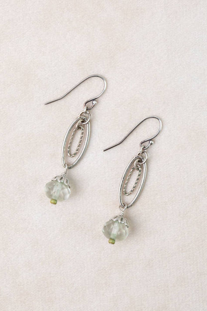 Mint Julep Czech Glass Dangle Earrings E064 - Vintage Vault Boutique