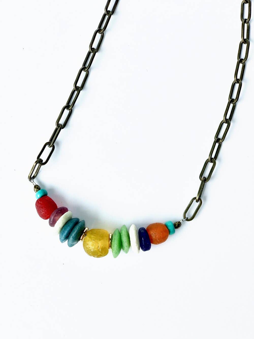 Multi Sea Glass Necklace - Vintage Vault Boutique