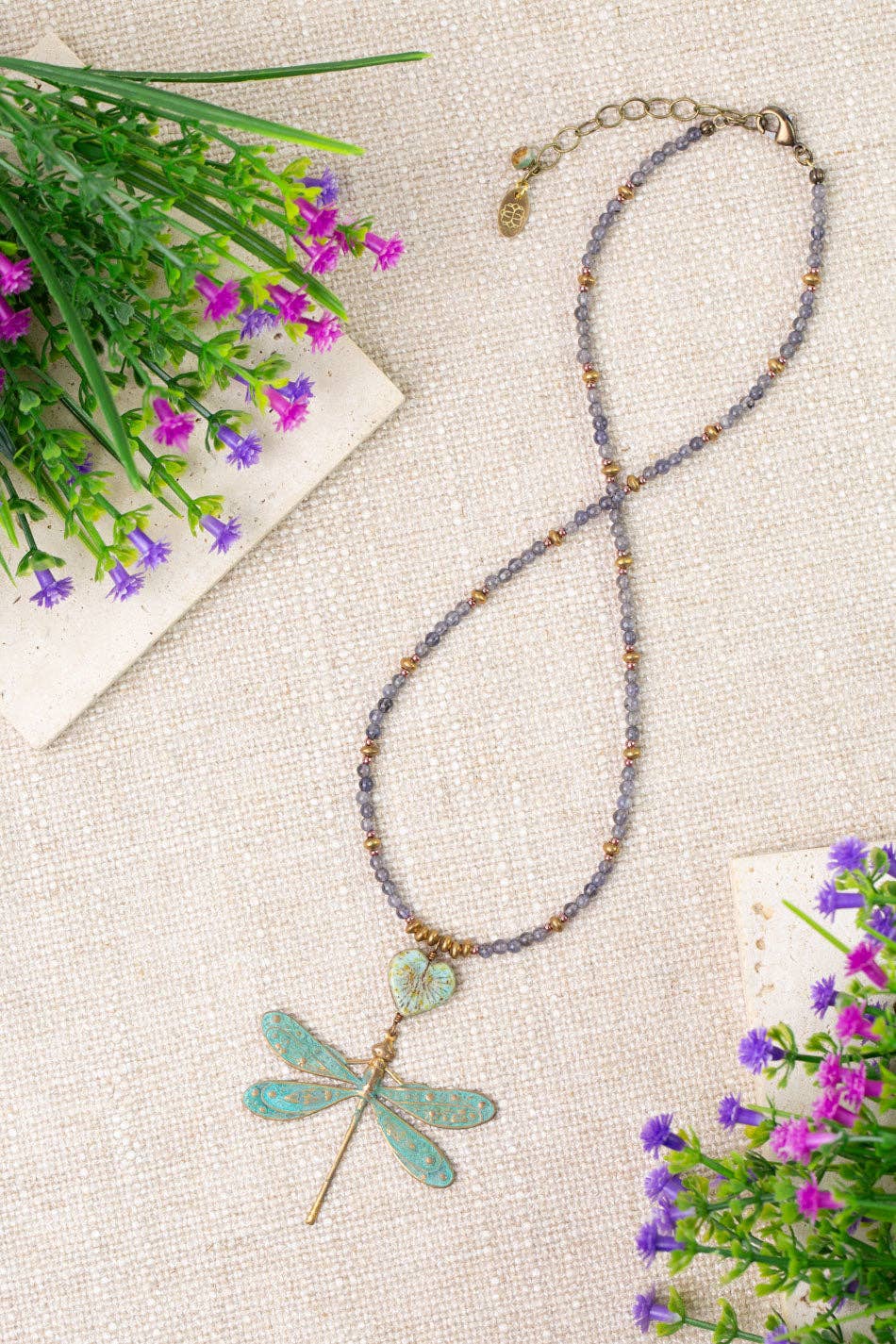 Folklore Dragonfly Statement Necklace N002 - Vintage Vault Boutique