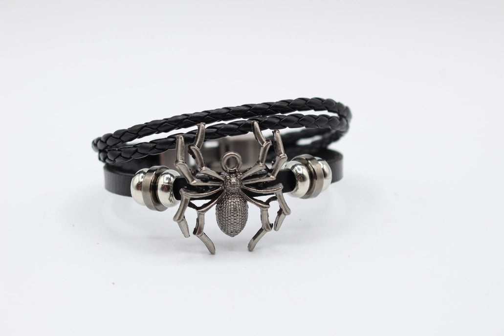 Leather Spider Bracelet 