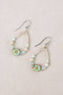 Mint Julep Crystal, Czech Glass Hoop Earrings - Vintage Vault Boutique