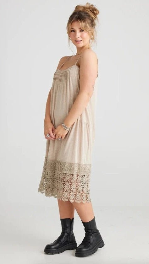 Marisol Lace Edged Dress/Slip - Vintage Vault Boutique