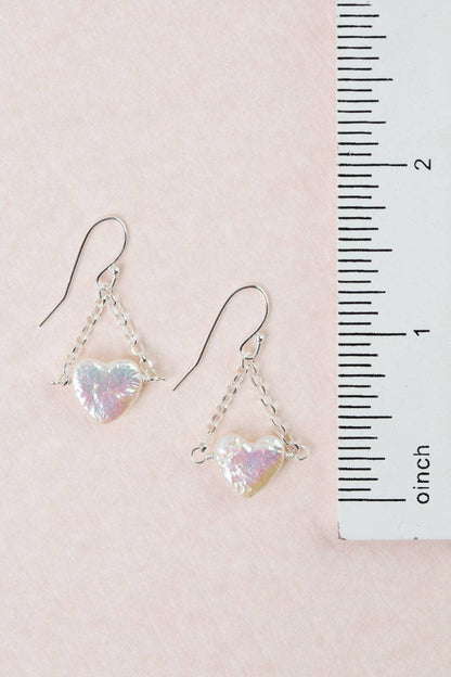 Bold Heart Freshwater Pearl Statement Earrings