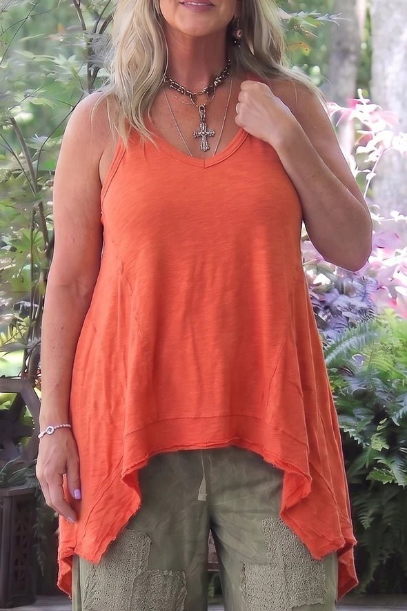 Beyond The Moon Tank - Tangerine - Vintage Vault Boutique
