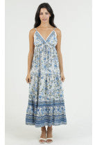 Willow Blue Tie Front Dress