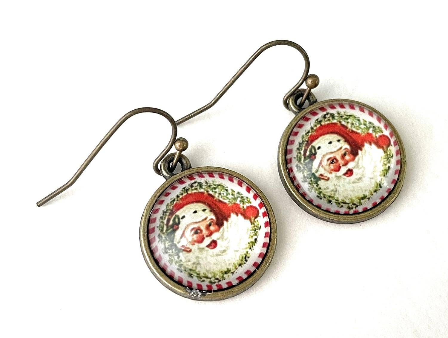 Vintage Santa Claus  Earrings