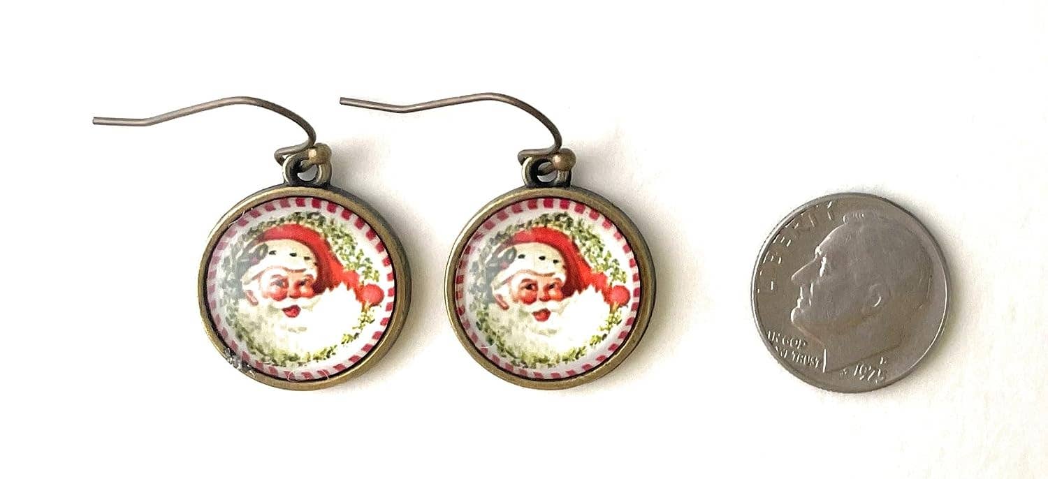 Vintage Santa Claus  Earrings