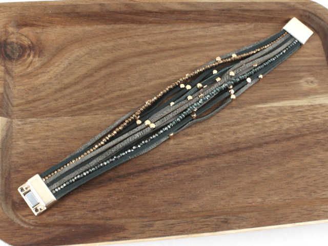 Bead Accent Wrap Bracelet - Vintage Vault Boutique