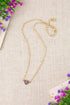 Folklore Amethyst Simple Necklace N007 - Vintage Vault Boutique