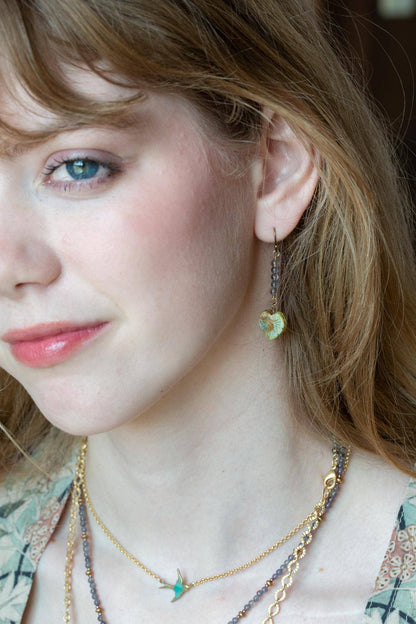 Folklore Tanzanite Simple Earrings E019 - Vintage Vault Boutique