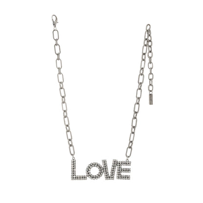 La La Love Necklace in Antique Silver