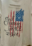 God Shed His Grace on Thee Tattered Tee