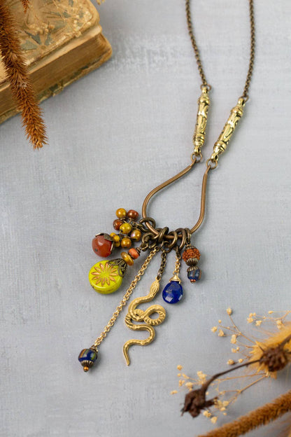 Azulejo Tassel Necklaces 004N - Vintage Vault Boutique