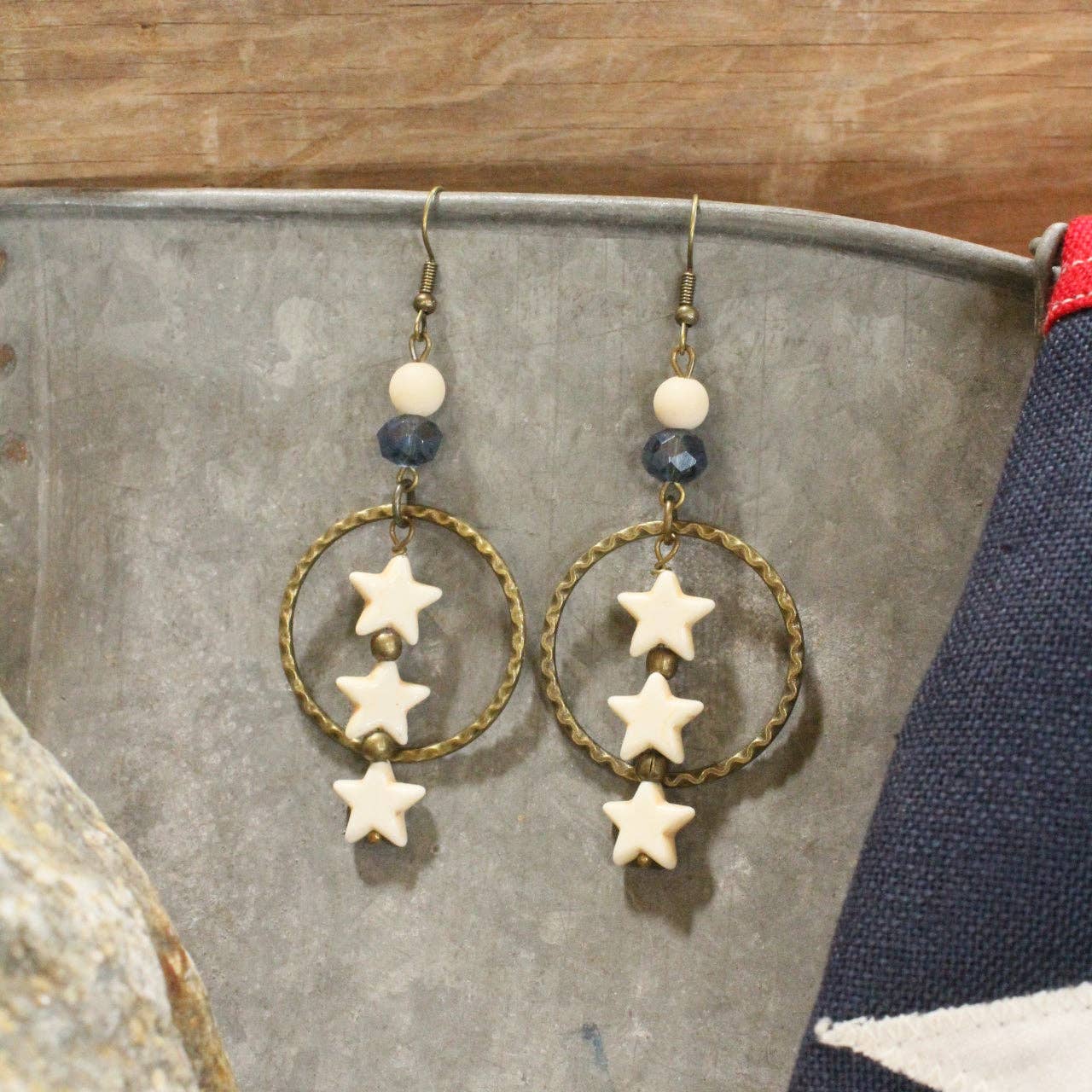 Stars In The Night Sky Dangle Drop Earrings - Vintage Vault Boutique