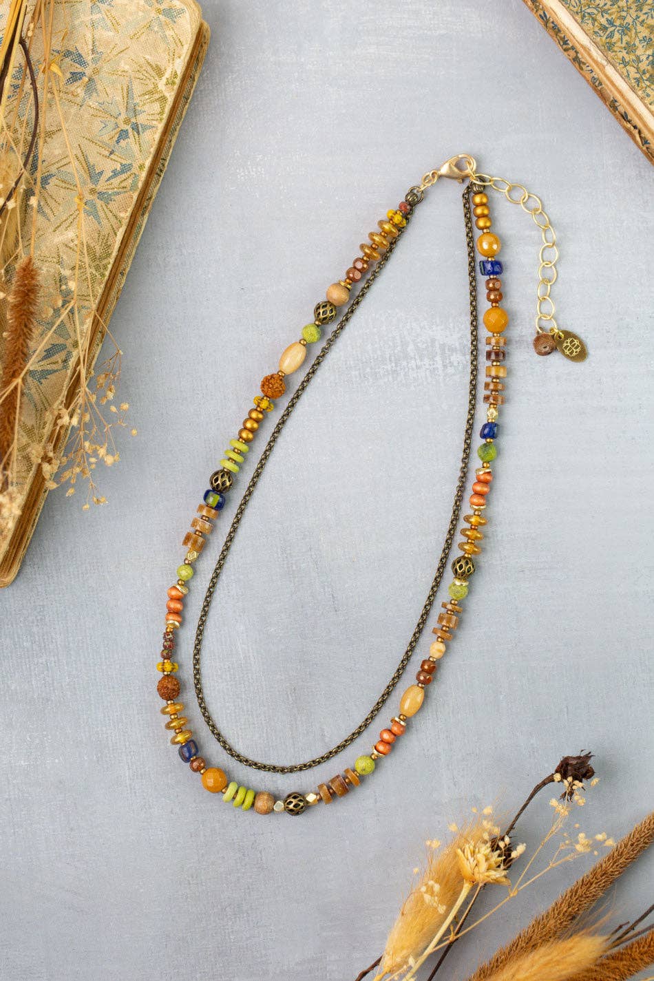Azulejo Multistrand Necklace 009N - Vintage Vault Boutique