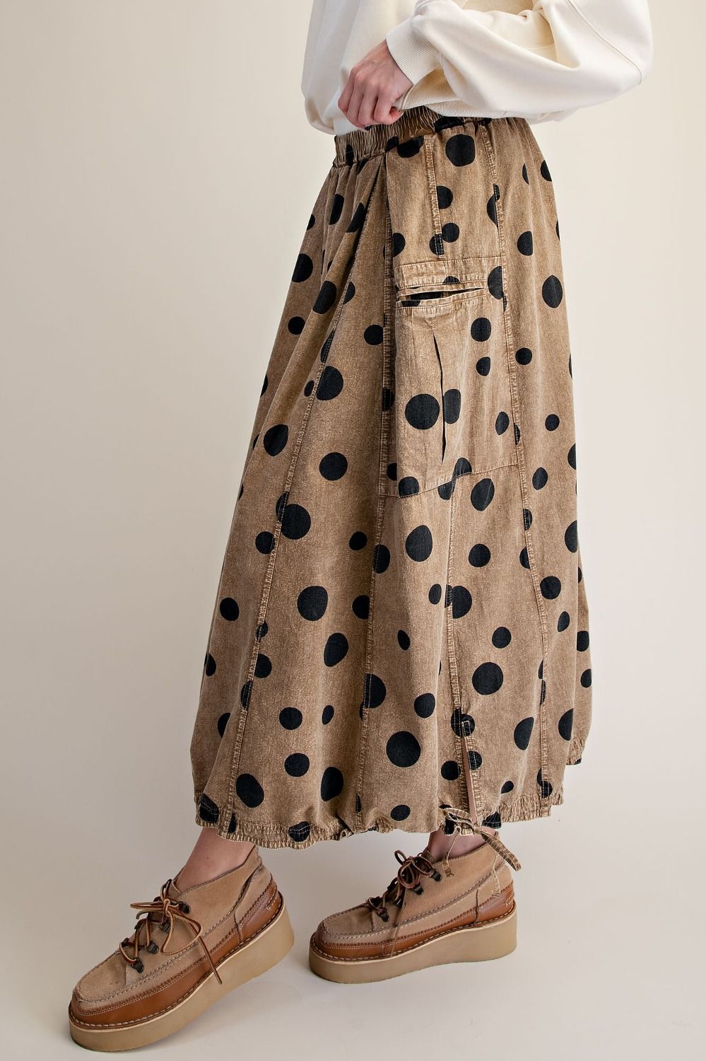 Polka Dot Mocha Skirt