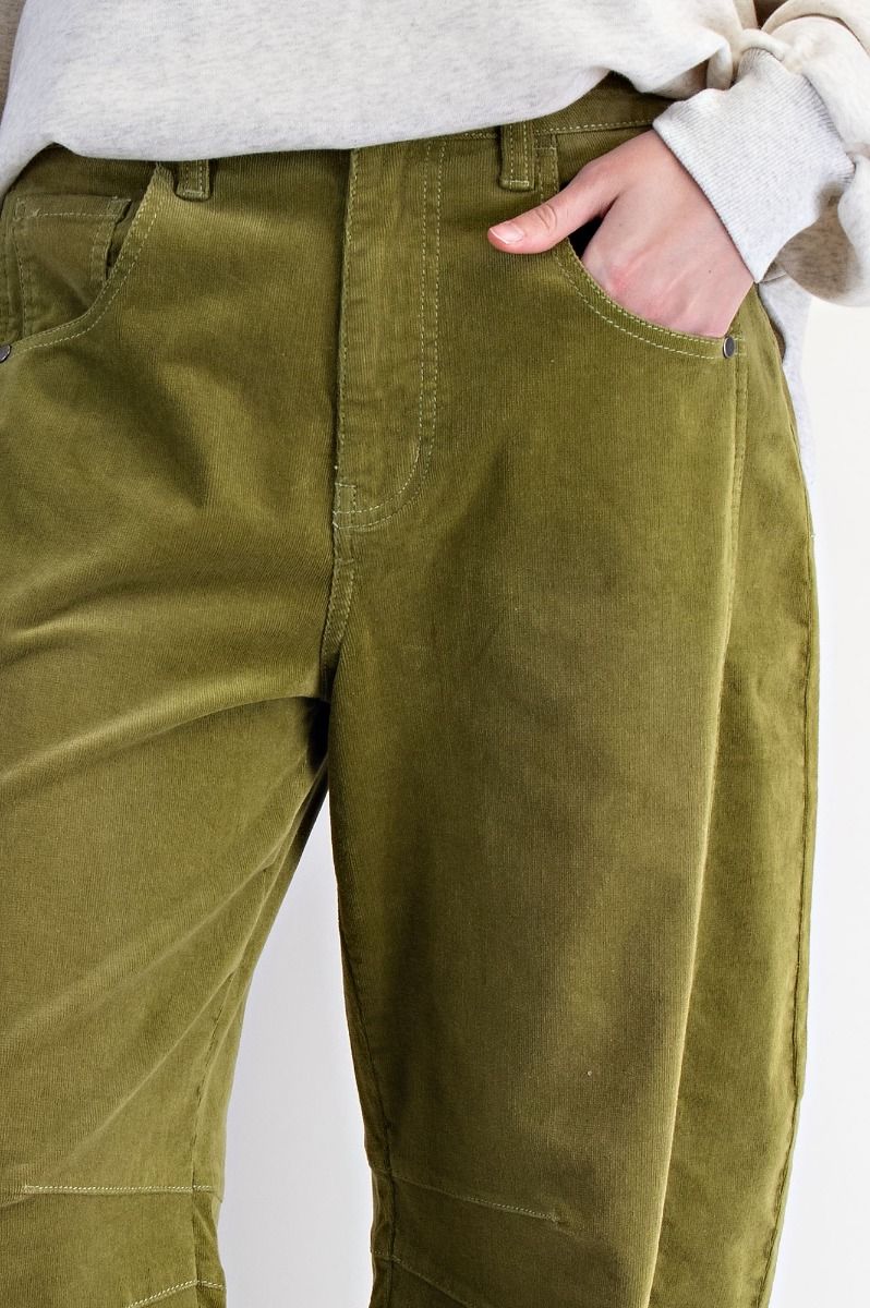 Green Juice Barrel Cut Pant