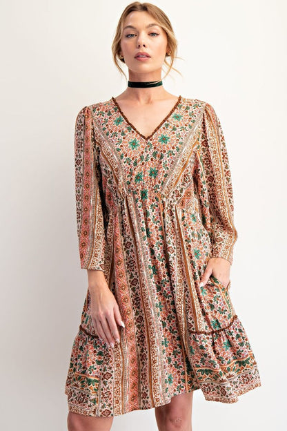 Natural Farm V-Neck Dress