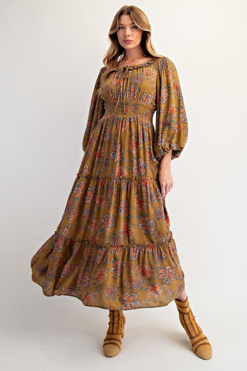 Martini Olive Midi Dress