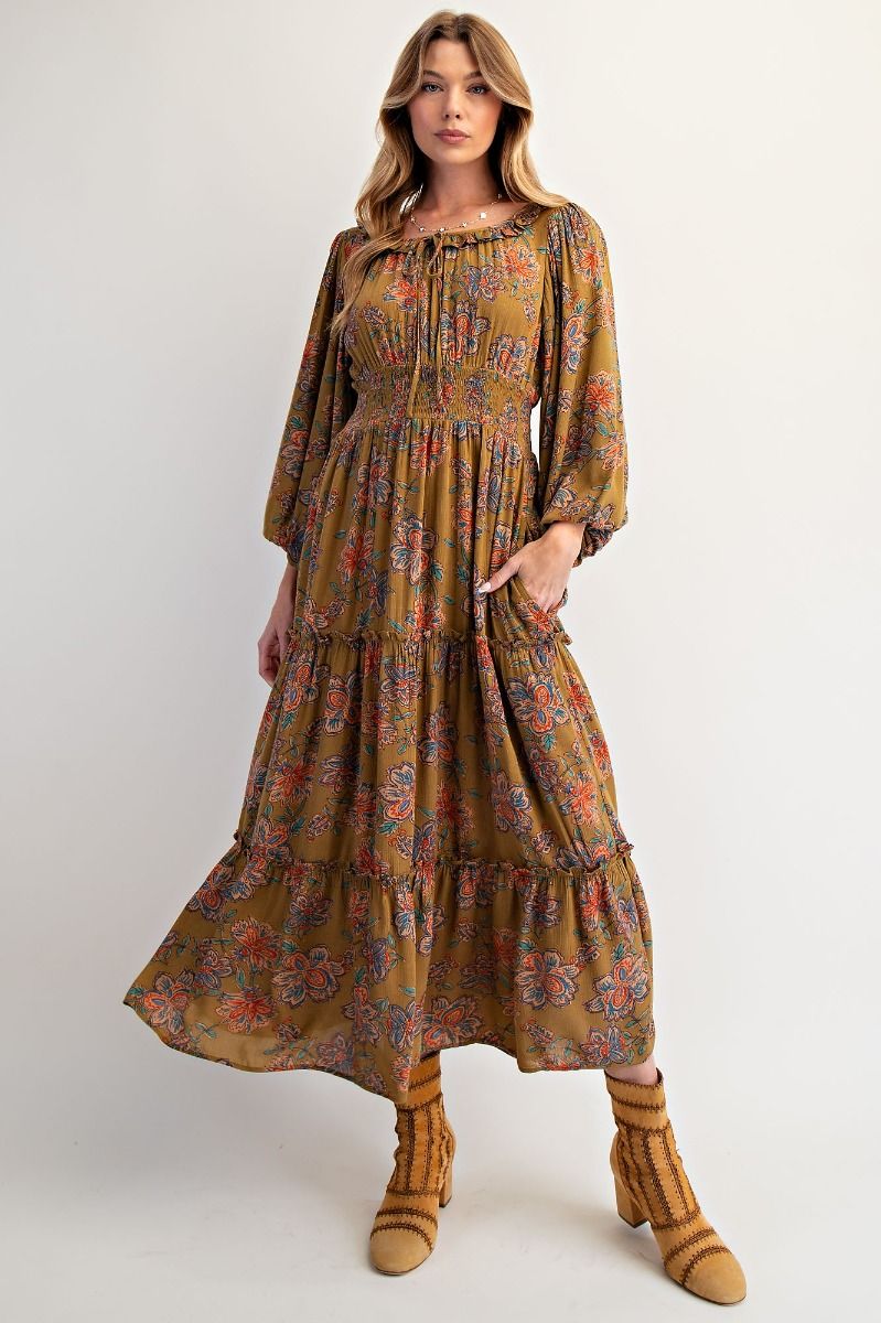 Martini Olive Midi Dress