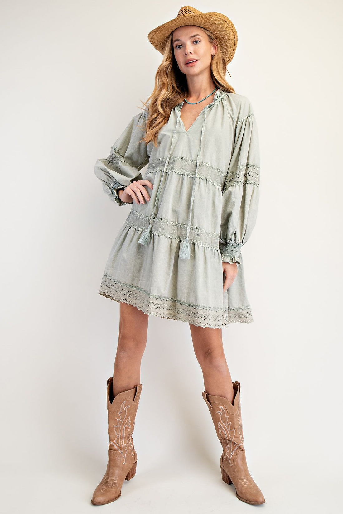 Sage Babydoll Dress