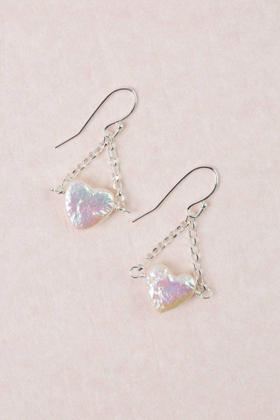 Bold Heart Freshwater Pearl Statement Earrings